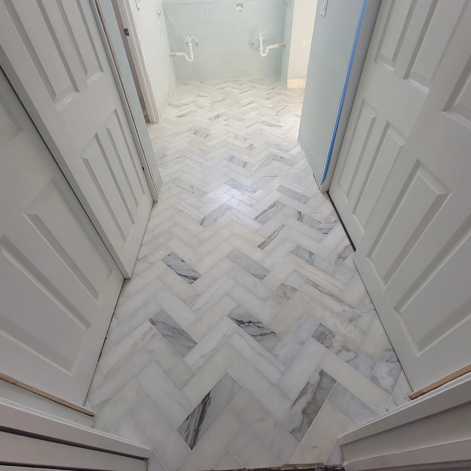 Finished bathroom tile, walls and floors by Contemporary Flooring & Bath
