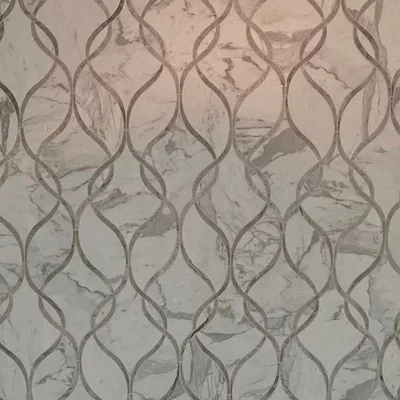 Arabesque marble mosaic tile sample