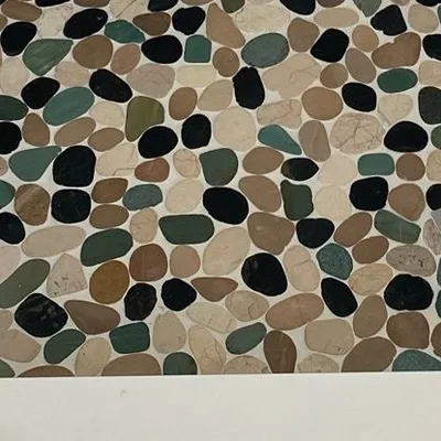 Pebble shower floor tile sample